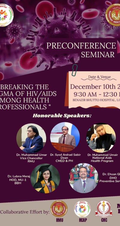 Pre-conference Seminar Breaking The Stigma of HIV-AIDS AMONG HEALTH PROFESSIONALS